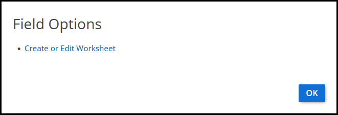 Create or Edit worksheet